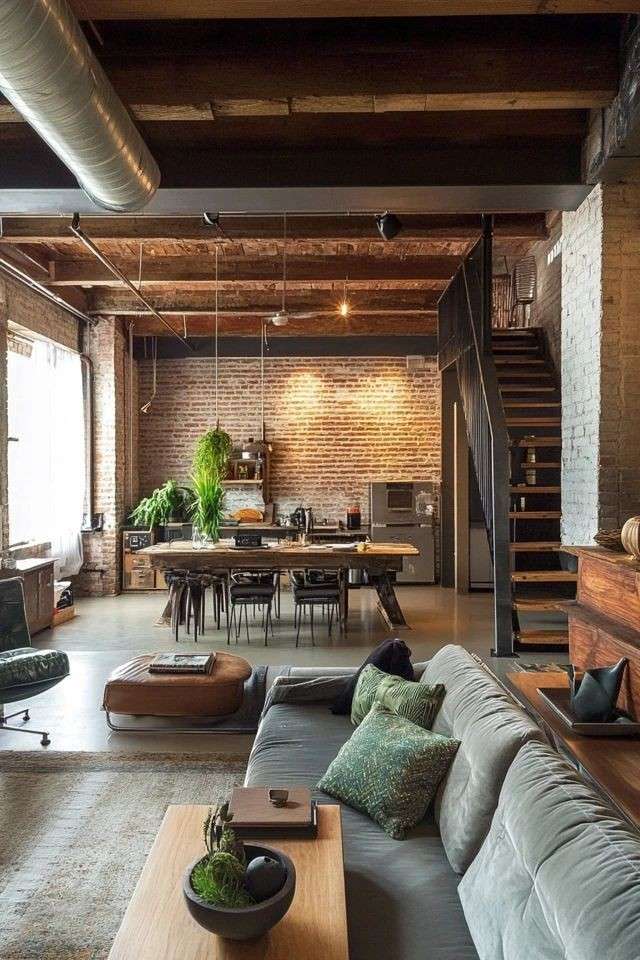 Urban Loft Living: Embracing Industrial Charm with Modern Comfort